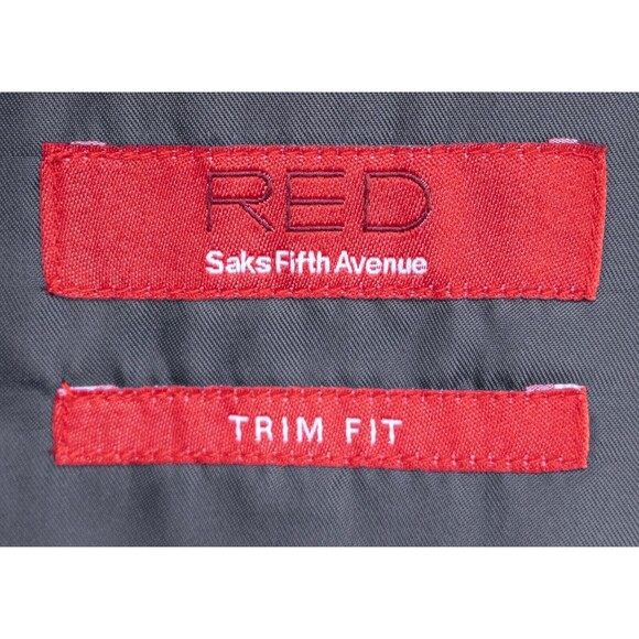 RED Saks Fifth Avenue Sport Coat Mens M (40) Trim Fit Wool Blend 2-Button Jacket - Picture 10 of 14